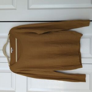 ~VILA MILANO~ DARK MUSTARD COLORED STRETCHY SWEATER-L